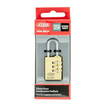 Lockwood 25mm 150 Series Combination Padlock