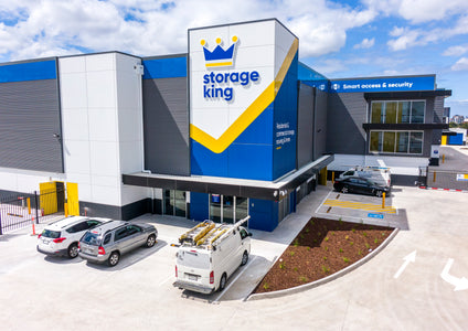A photo of a brand new, modern Storage King facility in Melbourne, showcasing our continued nationwide growth. This expertly designed facility is another example of our commitment as a trusted industry leader to bring convenient, high-quality self storage solutions to more communities across Australia.