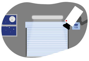 A digital illustration of a state-of-the-art CCTV camera providing surveillance for a business storage unit at Storage King. This showcases our expertise in commercial asset protection, featuring trusted security systems like 24hr digital CCTV, premium lighting, and individually alarmed units to safeguard your valuable inventory and equipment.
