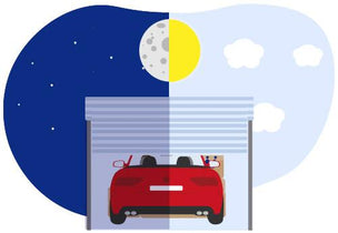 Start your trip early, come back late. This illustration of a vehicle storage unit in both day and night represents the flexible access that fuels your lifestyle. Our experience in vehicle storage means we provide trusted, secure, and convenient extended hours, so you can access your car, boat, or caravan when you need it.